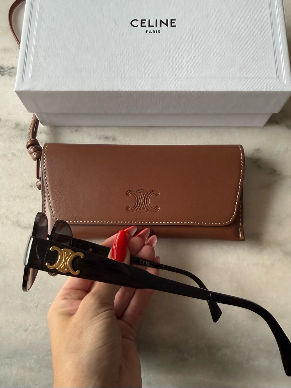 CELINE Triomphe Metal Round Sunglasses, 54mm - Picture 11 of 12